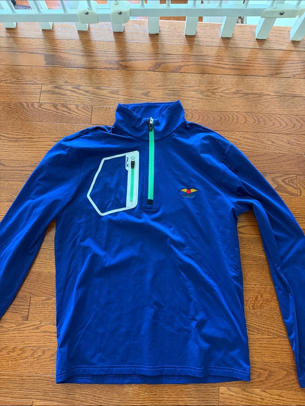 Ralph Lauren RLX Electric Blue Active Top with Contrast Logo Tag